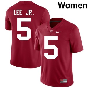 Roll Tide College Football Crimson #5 Women's Dijon Lee Jr. Alumni Jerseys 538700-354
