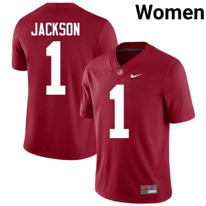 Alabama Crimson Tide College Football Domani Jackson Player #1 Women's Crimson Jersey 397699-666