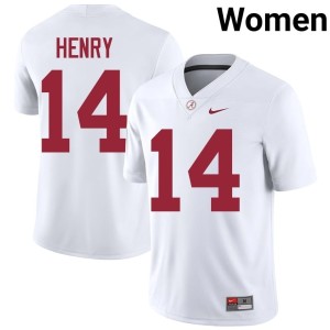 Alabama Women's White #14 College Football Fatutoa Henry 2026 Jersey 756425-479