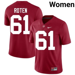 UA Crimson Tide Crimson Graham Roten College Football #61 Women University Jersey 257145-570
