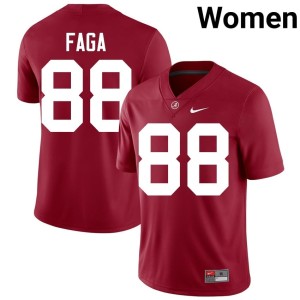 The Tide Alumni Women #88 College Football Isaia Faga Crimson Jersey 148637-585
