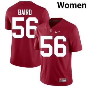 University of Alabama #56 Crimson Women JD Baird High School College Football Jerseys 363306-254