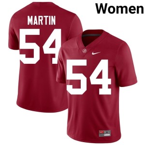 The Tide Women High School #54 College Football JD Martin Crimson Jerseys 478698-432