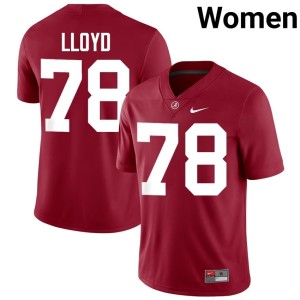 Go Bama Crimson Jackson Lloyd Game Womens College Football #78 Jersey 667946-577