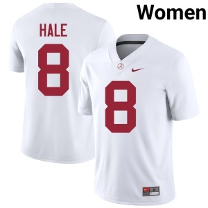 The Tide College Football White Womens #8 Jalen Hale Limited Jerseys 525824-368