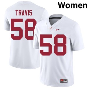 UA Crimson Tide Jamison Travis 2026-27 College Football #58 White Womens Jerseys 314249-720
