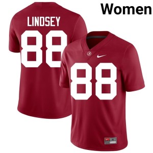 Bama Jay Lindsey #88 Crimson College Football Official Womens Jerseys 202219-359