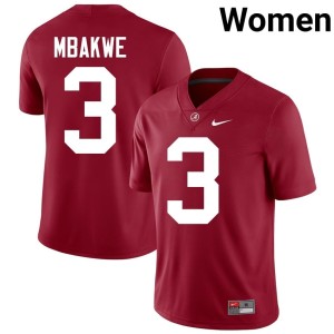 UA Crimson Tide Official Jaylen Mbakwe Women's College Football #3 Crimson Jerseys 676037-481