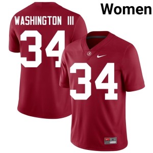 UA Crimson Tide Women #34 Crimson 2026-27 College Football Jessie Washington III Jersey 942505-847
