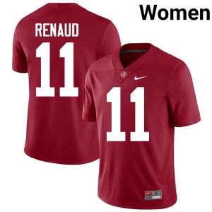 University of Alabama College Football Women's Jordan Renaud #11 Crimson Game Jersey 649229-240