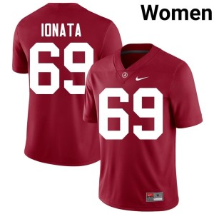 Alabama Joseph Ionata College Football Crimson Women #69 NCAA Jerseys 421756-432
