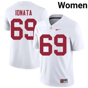 UA Joseph Ionata #69 White College Football Stitched Women's Jersey 736539-606