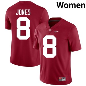 Bama College Football #8 Julio Jones Womens Crimson Stitched Jerseys 401061-575