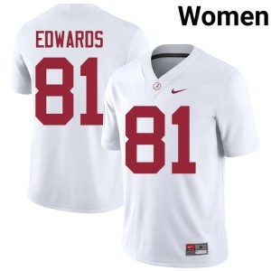 The Tide Kaleb Edwards White NCAA Womens College Football #81 Jersey 136224-851