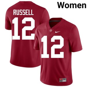 University of Alabama Women's Crimson Keelon Russell College Football Game #12 Jersey 423615-307