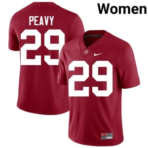 Alabama Crimson Tide Women's Stitched Crimson Kolby Peavy College Football #29 Jerseys 226918-559