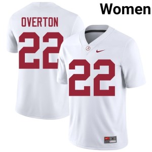 Bama #22 White Alumni LT Overton Women College Football Jerseys 283019-219
