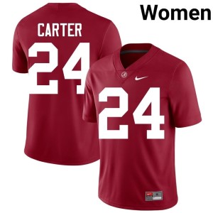 The Tide #24 Womens 2026 Noah Carter College Football Crimson Jersey 685042-209