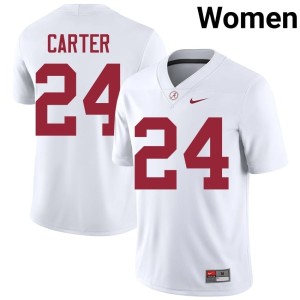 Go Bama Limited College Football Womens Noah Carter White #24 Jerseys 409397-764