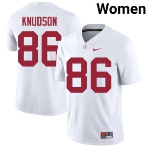 Crimson Tide #86 2026 White Womens Peter Knudson College Football Jersey 810424-214
