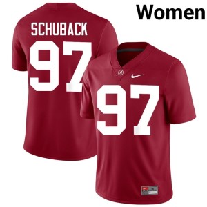 Alabama Women's Reid Schuback #97 University College Football Crimson Jerseys 957760-556