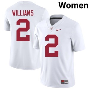 UA Crimson Tide #2 Ryan Williams 2026-27 College Football Women White Jerseys 696954-781