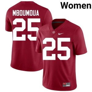 Go Bama College Football #25 Womens Crimson Steve Bolo Mboumoua High School Jersey 437177-992