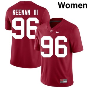 UA Women's NCAA Tim Keenan III College Football Crimson #96 Jerseys 916754-973