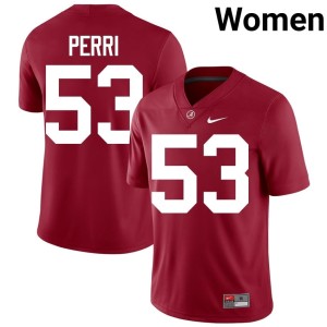 Alabama #53 Women Vito Perri Crimson College Football Embroidery Jerseys 322424-938