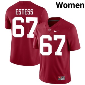 Crimson Tide Wade Estess Women's Crimson College Football Limited #67 Jersey 489290-794