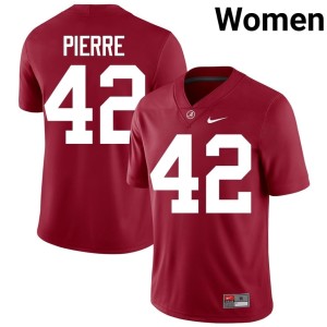 Bama Womens NCAA #42 College Football Crimson Yhonzae Pierre Jerseys 152007-605