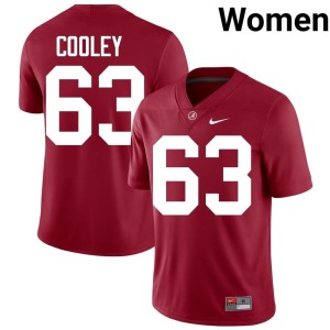 Go Bama College Football Bryson Cooley Crimson 2026-27 #63 Women Jersey 858773-117