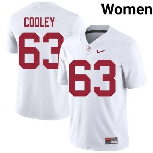 Go Bama Women 2026-27 College Football White #63 Bryson Cooley Jerseys 449539-742