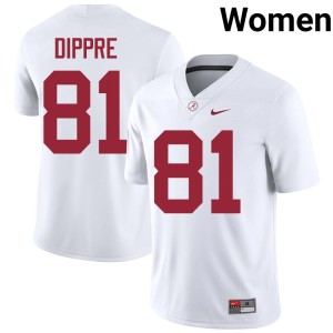 Alabama Crimson Tide Womens College Football High School #81 White CJ Dippre Jerseys 239719-284