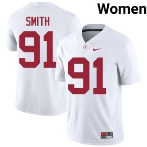 Go Bama 2026 Caleb Smith #91 White College Football Women Jerseys 581256-199