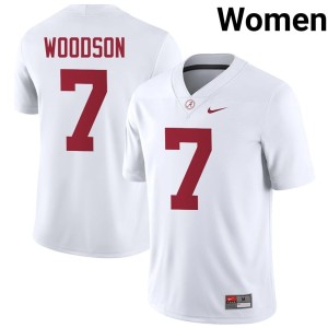 Alabama Crimson Tide 2026 Caleb Woodson #7 White College Football Women Jerseys 863940-446