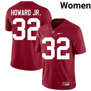 Alabama Corey Howard Jr. Crimson College Football #32 Women's Alumni Jerseys 967802-171