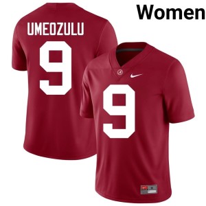 Go Bama Desmond Umeozulu Womens College Football University #9 Crimson Jerseys 617283-772