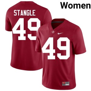 Bama #49 Ethan Stangle Replica College Football Womens Crimson Jersey 320188-796