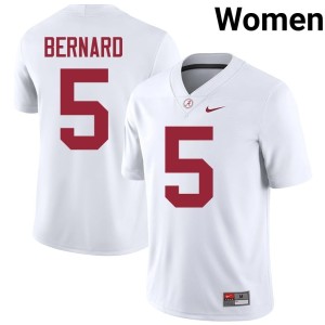Bama College Football #5 Women's White Germie Bernard Stitched Jersey 773279-188