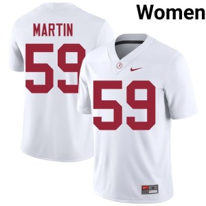 The Tide White #59 JD Martin Women College Football Alumni Jersey 528576-158