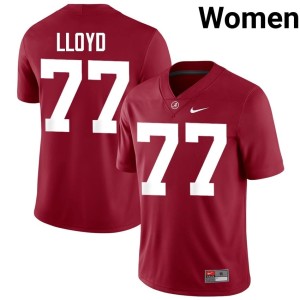 Alabama Women Crimson #77 Embroidery Jackson Lloyd College Football Jersey 460963-371
