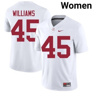 The Tide Jay Williams #45 College Football Womens White Game Jerseys 378110-573