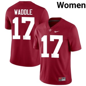 UA Crimson Tide Crimson College Football Women Jaylen Waddle Replica #17 Jersey 800579-649
