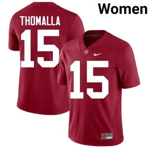 Bama #15 Crimson Game College Football Jett Thomalla Women's Jerseys 200610-128