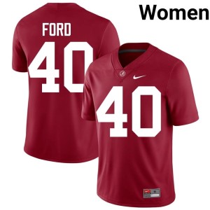 UA Crimson Tide 2026-27 College Football Womens Josh Ford Crimson #40 Jerseys 585530-562