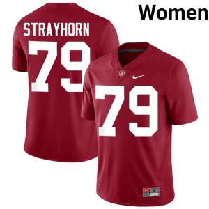 Alabama Crimson Tide Kaden Strayhorn College Football Alumni #79 Womens Crimson Jerseys 103827-540