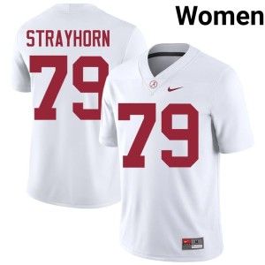 UA College Football White Womens #79 Kaden Strayhorn Alumni Jerseys 710082-841
