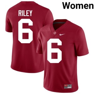 Roll Tide Kevin Riley #6 Women NCAA College Football Crimson Jersey 852246-818