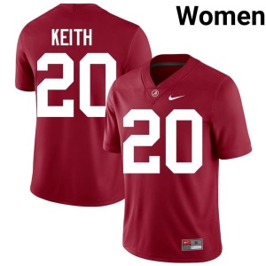 Crimson Tide #20 College Football Women's Khalifa Keith Game Crimson Jerseys 724226-278